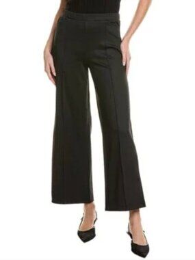 NWT Ellen Tracy Wide-Leg Ponte Pant Black Size 4